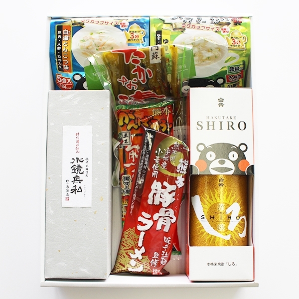 【100%熊本百貨店限定】復興応援 球磨焼酎とうまかもんセット