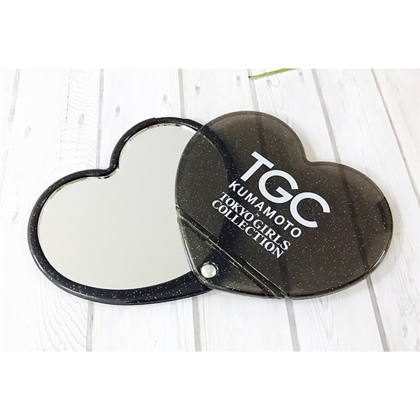 【TGC KUMAMOTO×鶴屋】ラメ入りスライドミラー グラスブラック