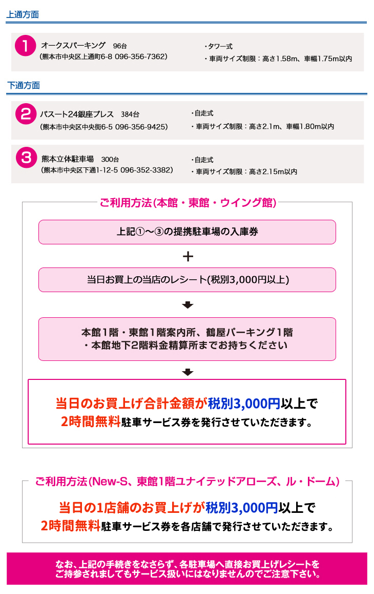 駐車料金・ご利用方法