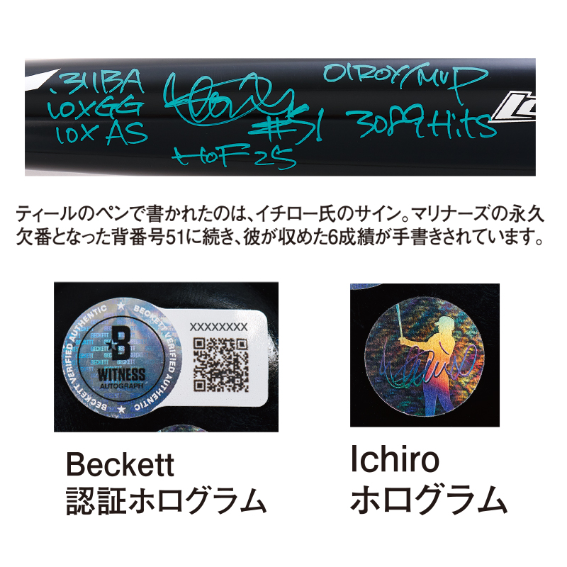 ≪完売≫【イチロー】直筆サイン入り 2025アメリカ野球殿堂入り記念 プレーヤーモデルバット