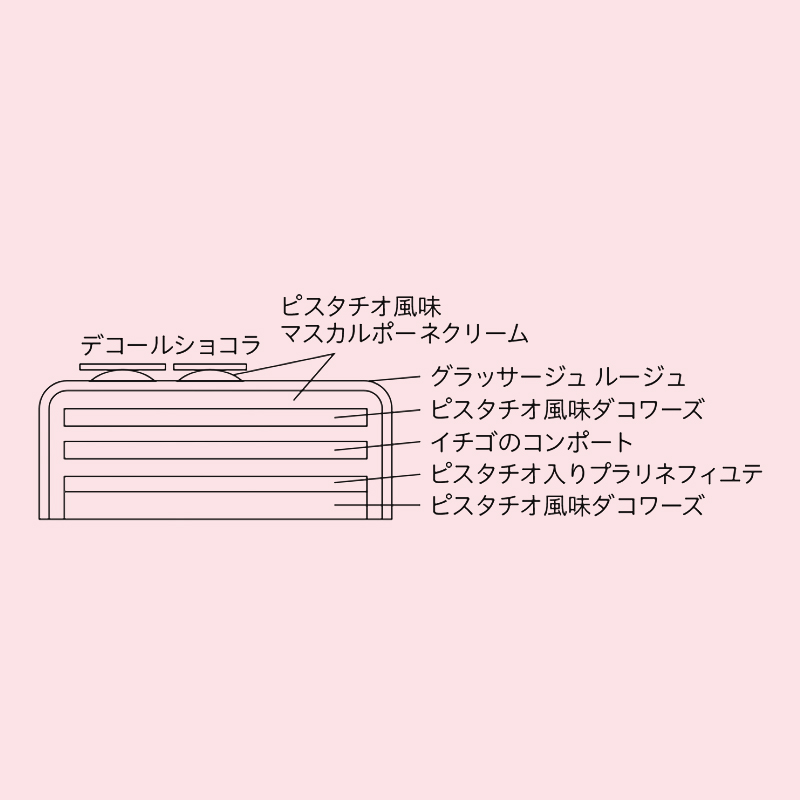 <店頭お渡し>【ピエール・エルメ・パリ】フレーズ ピスターシュ<お渡し日:12月24日(木)のみ>