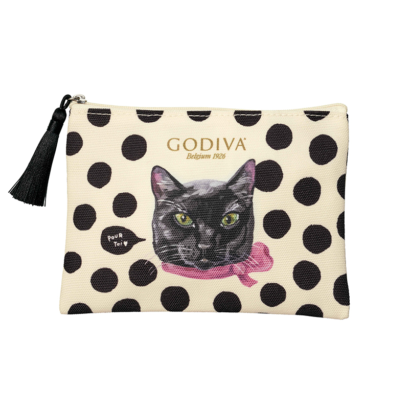 【ゴディバ】ゴディバ ブラックキャット コレクション カレ アソートメント 4枚入 ポーチ付き<冷蔵便>