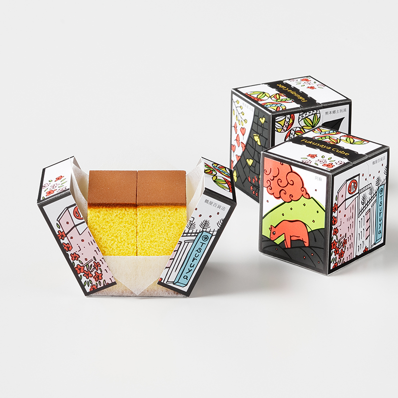 【福砂屋】フクサヤキューブ 鶴屋オリジナル熊本名所めぐり 10個入