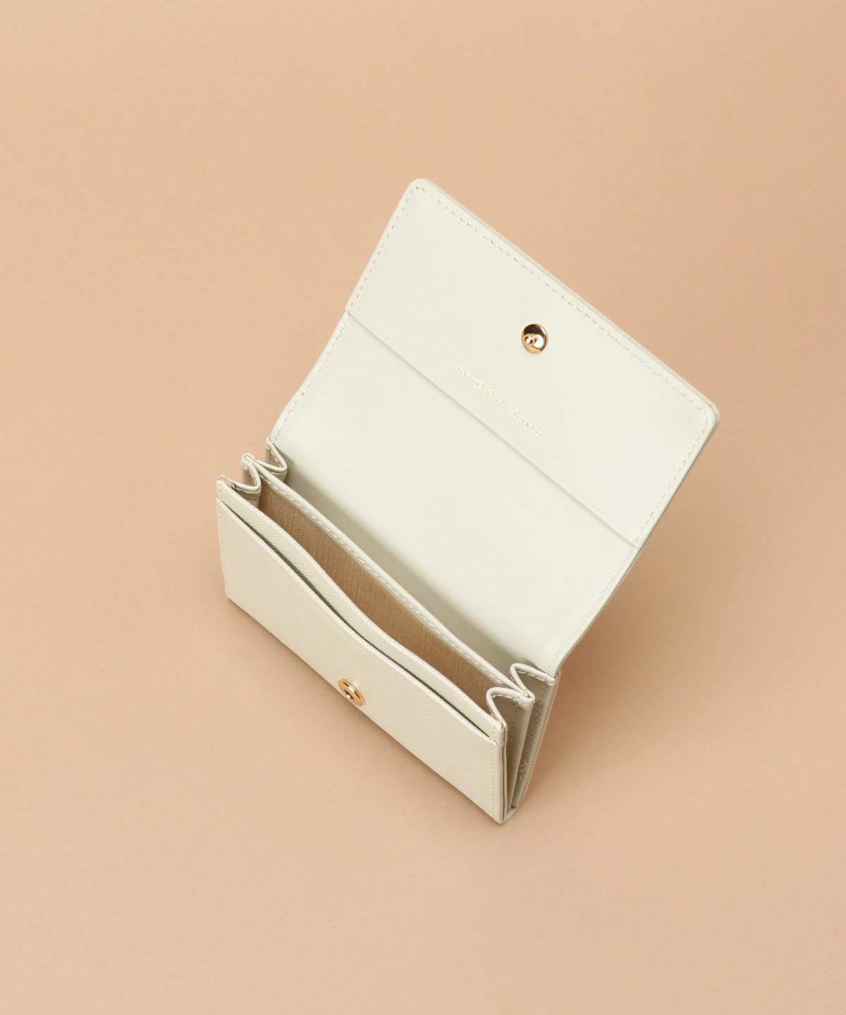 【サマンサタバサ】ビジュー付き 名刺入れ(ベージュ)