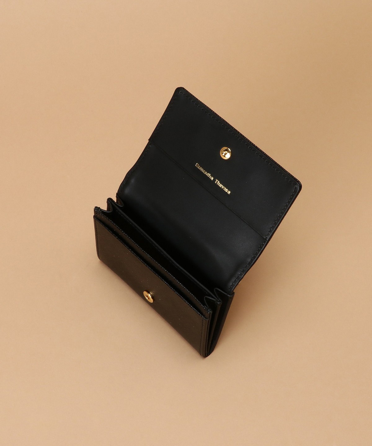 【サマンサタバサ】ビジュー付き 名刺入れ(ブラック)