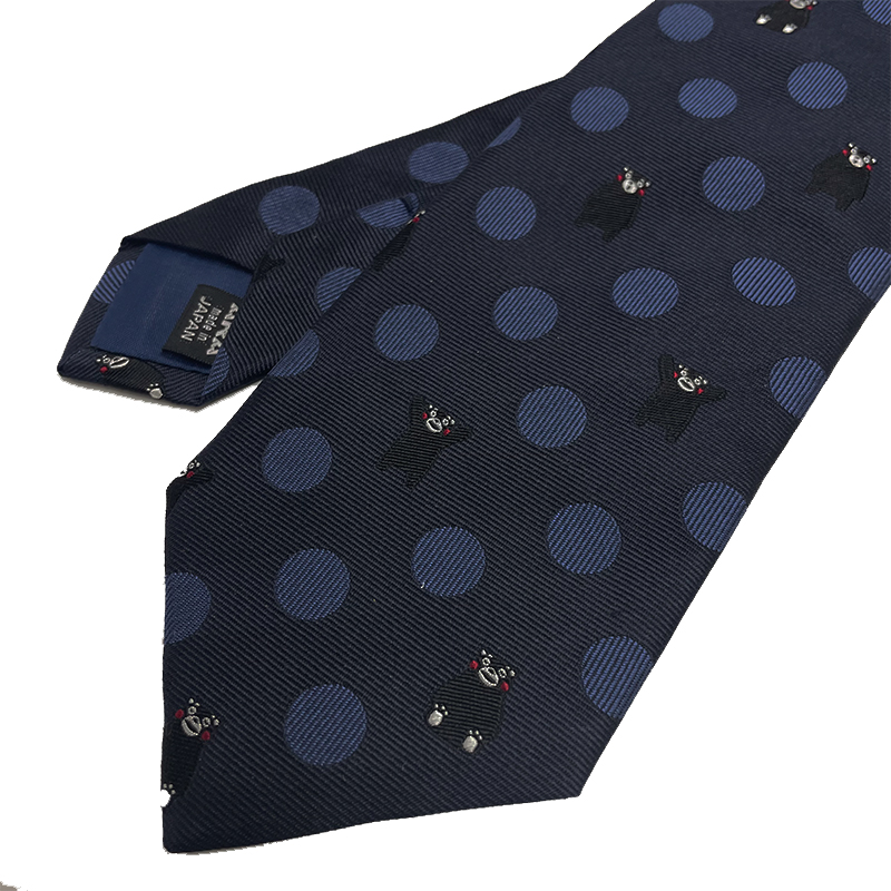 くまモン ネクタイ ドット柄 ブルー ファッション 鶴屋オンラインストア