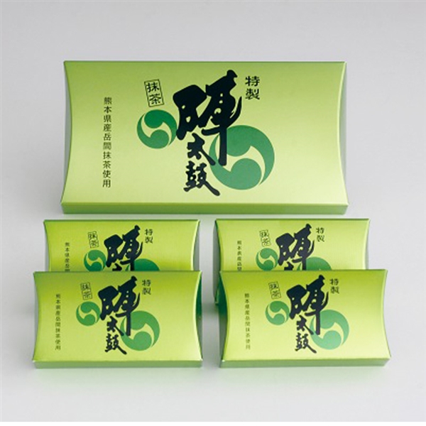 <チラシ15>【お菓子の香梅】 特製陣太鼓抹茶8個入