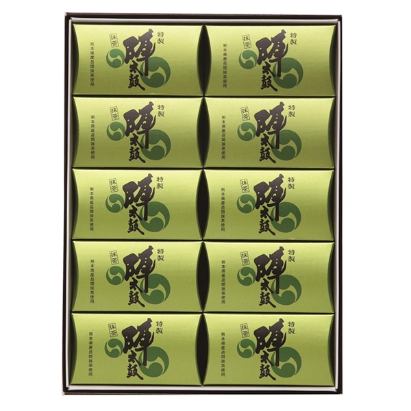 【お菓子の香梅】 特製陣太鼓抹茶20個入