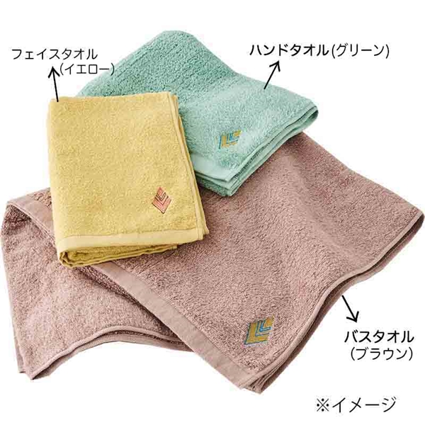 【ホットマン】1秒タオルFTシンシアカラーフェイスタオル(イエロー)