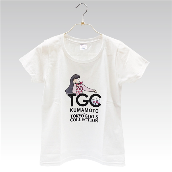 【TGC KUMAMOTO×鶴屋】 Tシャツ(イラスト女の子)白