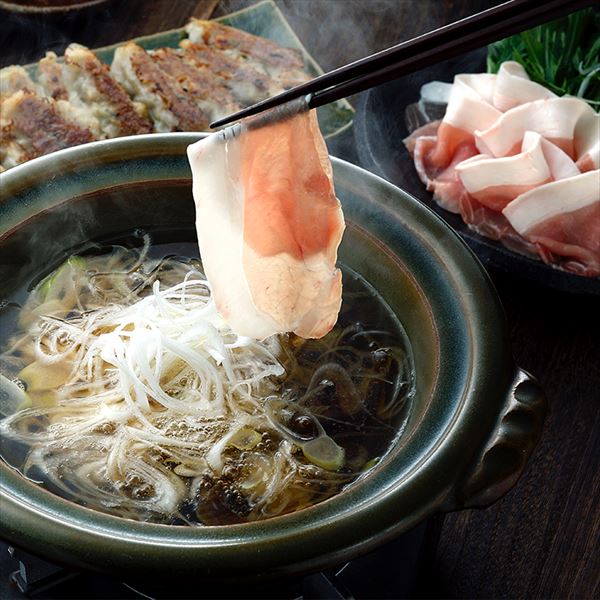 【九旬/鹿児島】「ますや」 黒豚しゃぶしゃぶ・餃子セット <産地直送・送料込み>