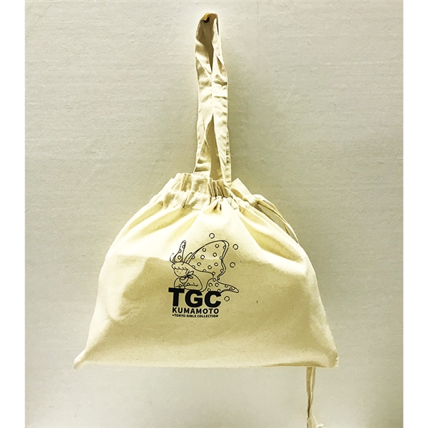 【TGC KUMAMOTO×鶴屋】コットンギャザーバッグ <ナチュラル>