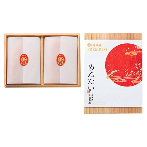【鳴海屋】鳴海屋プレミアム明太子〈無着色〉北海道虎杖浜