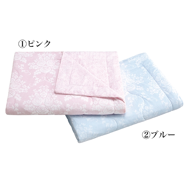 【昭和西川】ガーゼ・パイル肌掛けふとん ピンク 箱あり