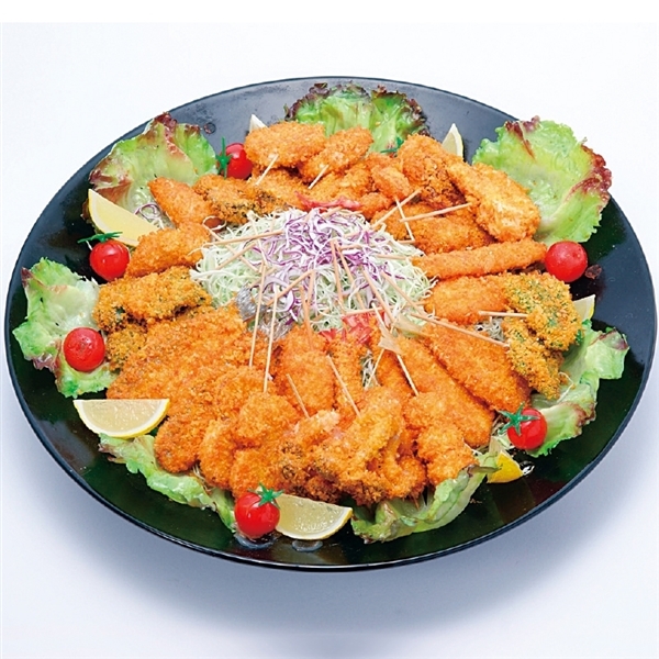 味オ−14【串かつ家】串かつオードブル(25本入、直径35cm、3〜4人前)
