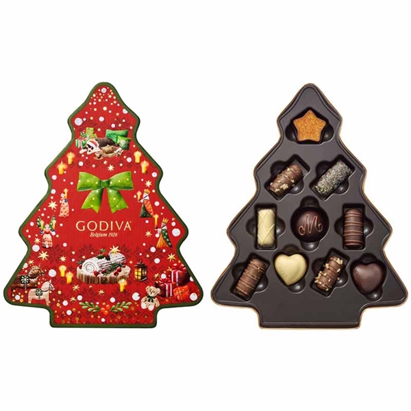 【ゴディバ】ゴディバ ブッシュ ド ノエル ツリー セレクション 10粒入 <常温便>