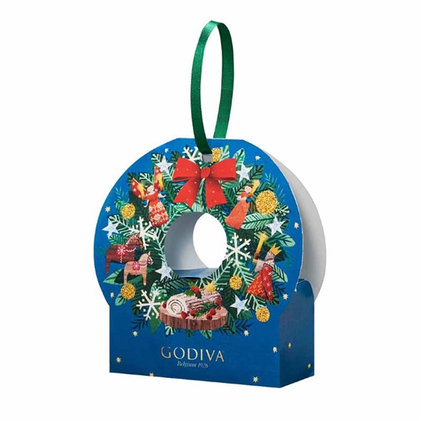 【ゴディバ】ゴディバ ブッシュ ド ノエル G キューブ オーナメント 2粒入 <常温便>