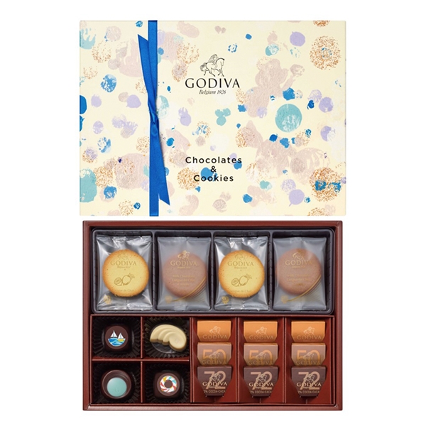 【ゴディバ】ゴディバ サマー コレクション -海水浴の思い出- クッキー&チョコレート アソートメント クッキー 8枚入/チョコレート 13粒入<冷蔵便>