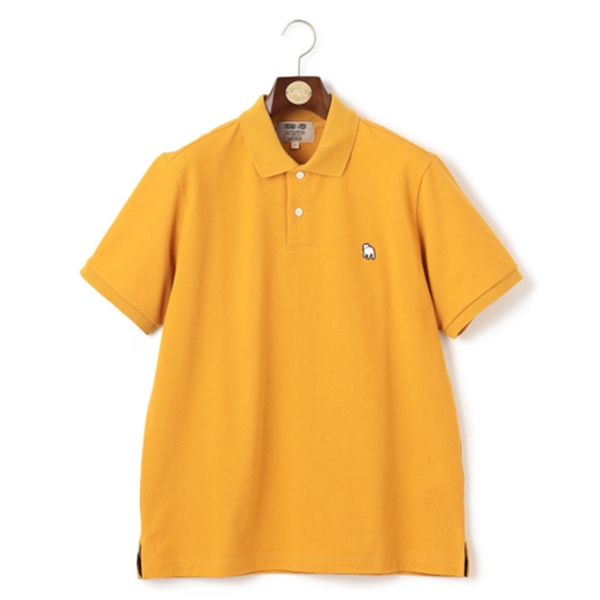 【Jプレス】バックブル カノコレジメンポロシャツ イエロー系 XL