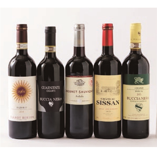 【50】バローロを含む飲み比べ赤ワイン5本セット<常温便>