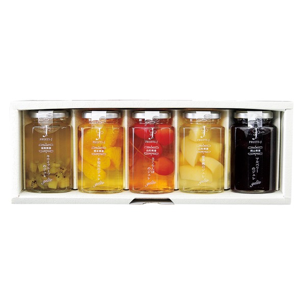 <7月以降お届け>フルーツJ 国産フルーツジュレ 5本入<常温便>