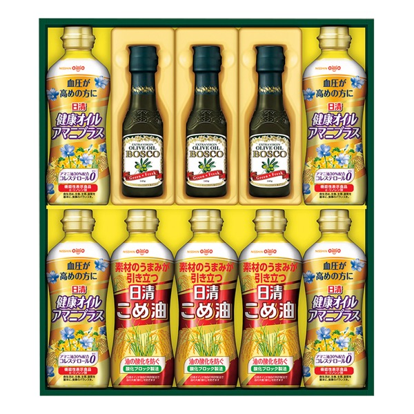 <7月以降お届け>日清 ヘルシーオイル&ボスコオリーブオイルギフト<常温便>