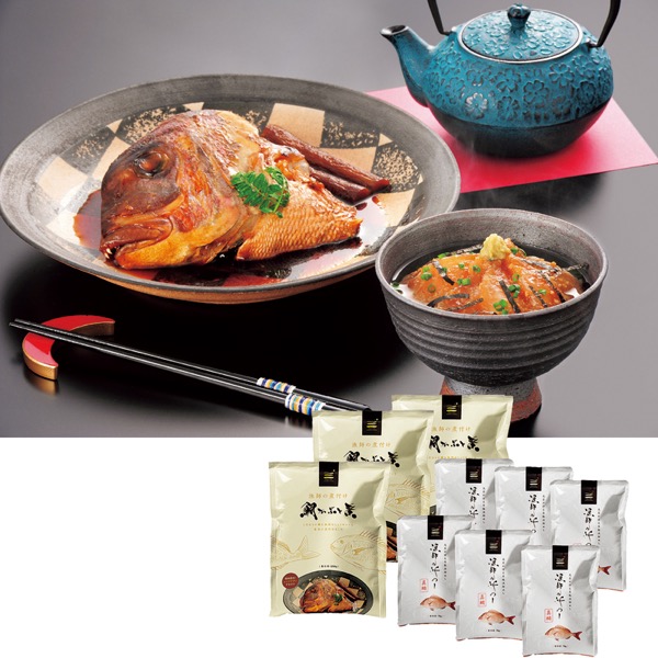 <7月以降お届け>天草鯛茶漬けレンチンお煮付けセット<産直・送料込み>