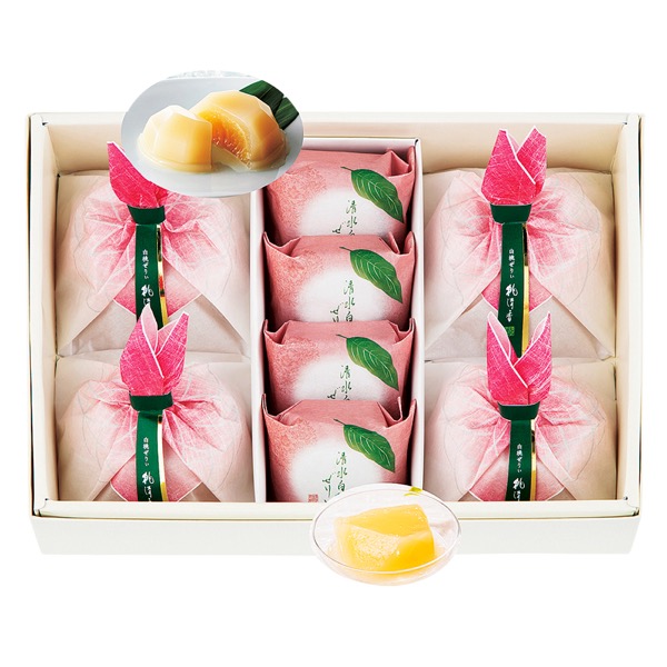 <7月以降お届け>菓匠 清閑院 白桃ぜりぃ桃清香詰合せ<常温便>