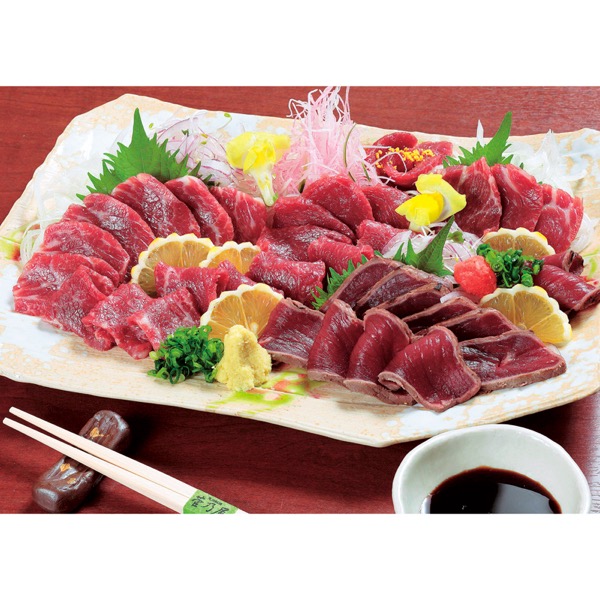 <7月以降お届け>「千興ファーム」国産馬刺し赤身・タタキセット<産直・送料込み>