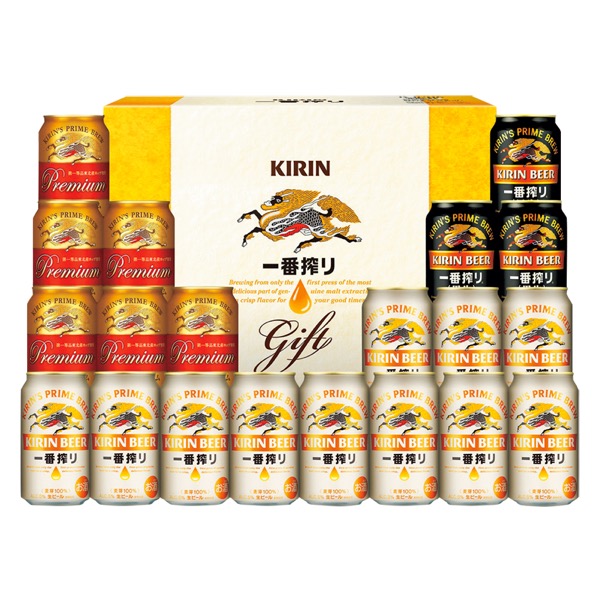 <7月以降お届け>キリン 一番搾り3種飲みくらべセット プレミアム・黒ビール入り<常温便>