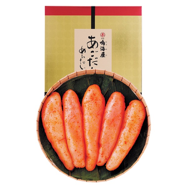 <7月以降お届け>鳴海屋 あごだし味辛子明太子〈無着色〉<冷蔵便>