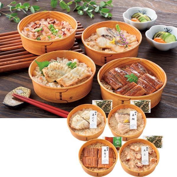 <7月以降お届け>みもすそ川別館 国産 海鮮ご飯四種<産直・送料込み>