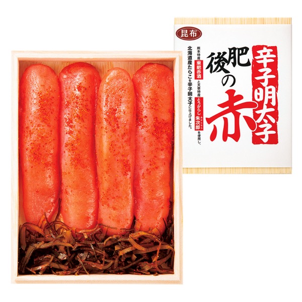 <7月以降お届け>鱗蔵 北海道産昆布辛子明太子(肥後の赤)<冷蔵便>