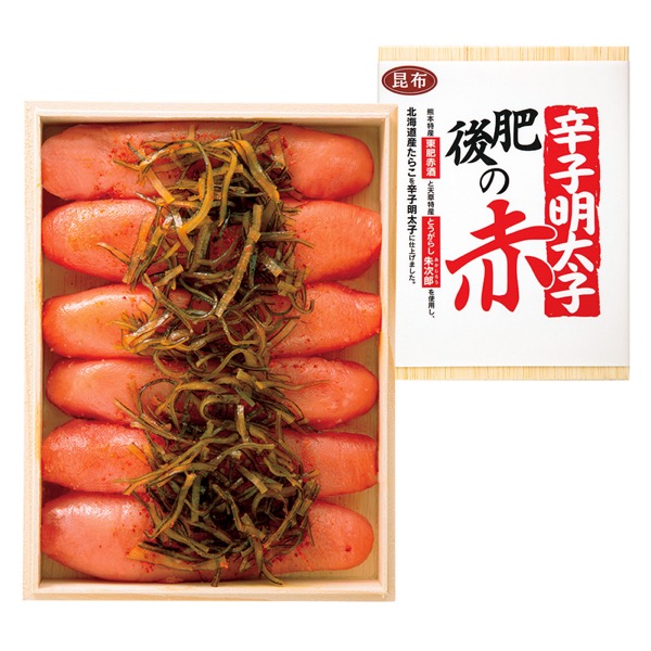 <7月以降お届け>鱗蔵 北海道産昆布辛子明太子(肥後の赤)<冷蔵便>