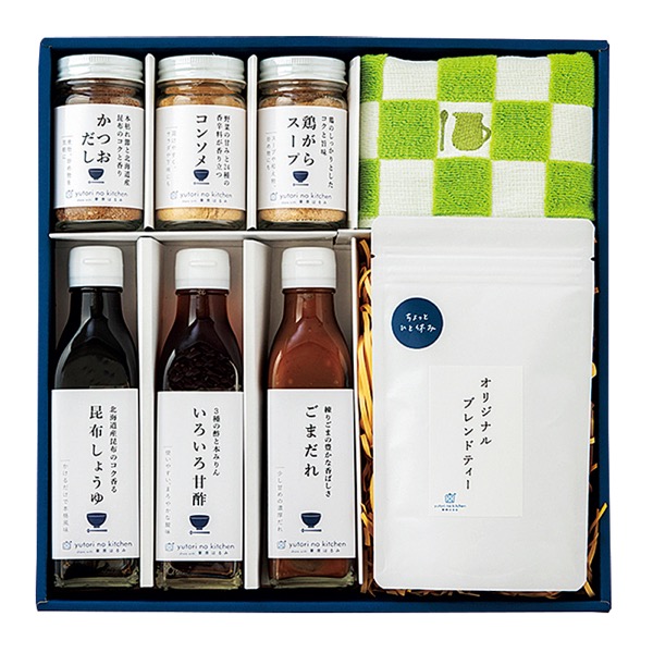 <7月以降お届け>栗原はるみ ゆとりのキッチン お茶&ふきんセット<常温便>