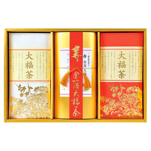 <12月以降お届け>八女金箔大福茶<常温便>