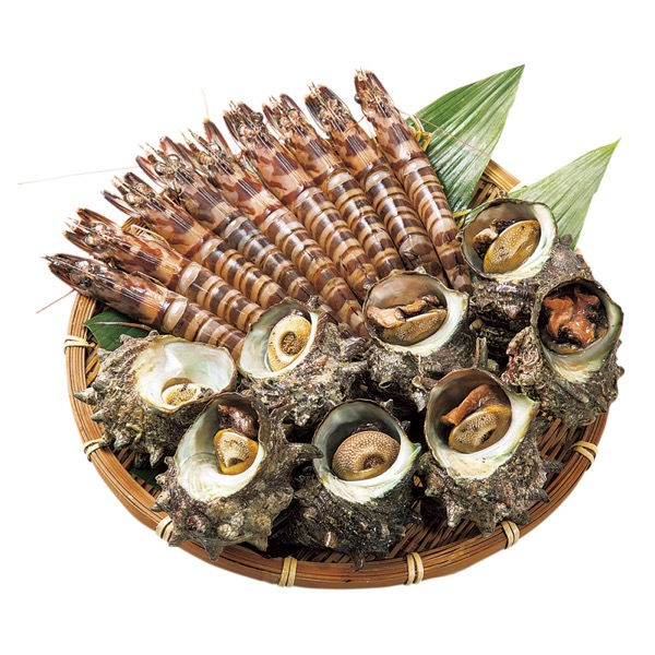 生簀料理宗弘 活〆冷凍車海老・活〆冷凍サザエ<産直・送料込み>