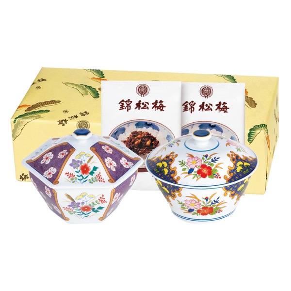 <12月以降お届け>錦松梅 有田焼容器入(新柄)<常温便>