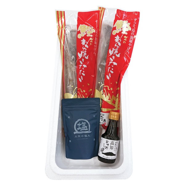 高知【沖の島水産】かつおわら焼きたたき塩丸セット<産直・送料込み>