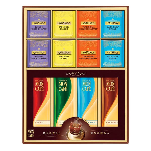 モンカフェ&トワイニング ドリップコーヒー&ティーバッグ詰合せギフト<常温便>
