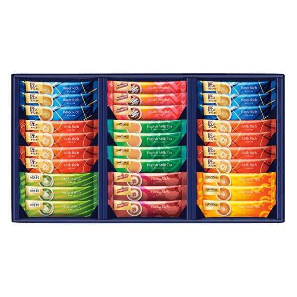 〈トワイニング、バンホーテン、辻利、匠のカフェオレ〉スティック バラエティ ギフト<常温便>