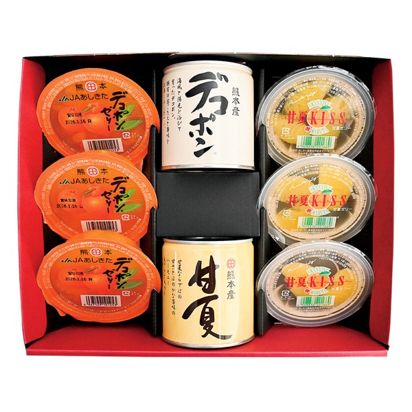 <12月以降お届け>デコポン甘夏ゼリー&缶詰セット<常温便>