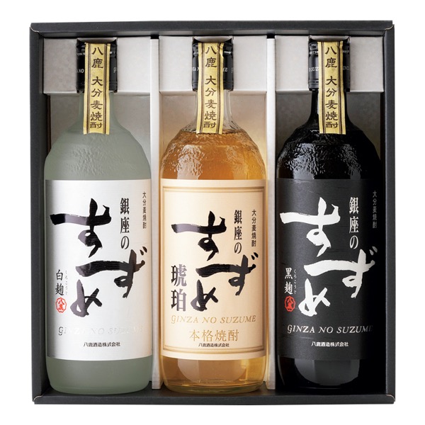 <12月以降お届け>大分八鹿酒造 銀座のすずめ3本セット<常温便>