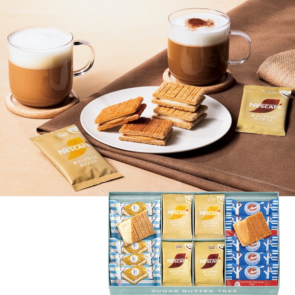 <12月以降お届け>シュガーバターの木 シュガーバターの木 ネスカフェ ホイップタイム 詰合せ 28袋入<常温便>