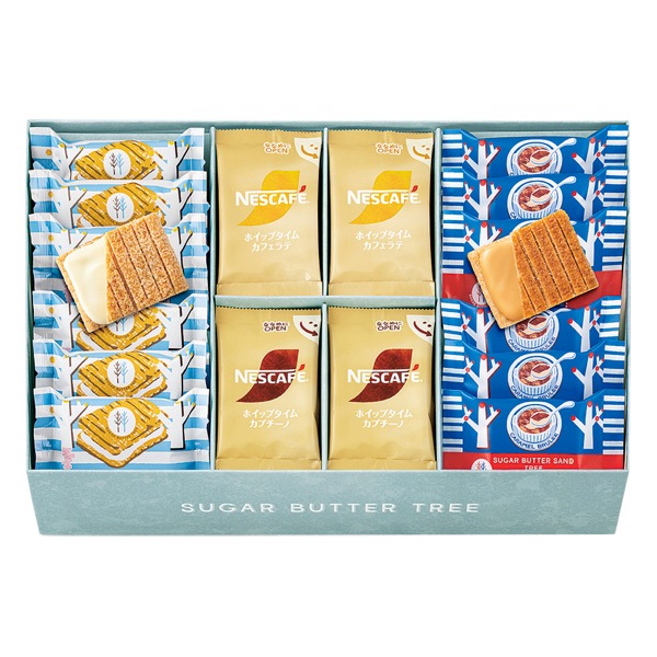 <12月以降お届け>シュガーバターの木 シュガーバターの木 ネスカフェ ホイップタイム 詰合せ 48袋入<常温便>