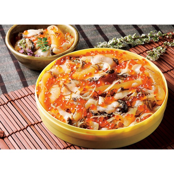 北海道 蝦夷あわび・いくら・帆立松前漬<産直・送料込み>