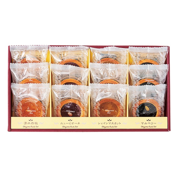 <12月以降お届け>フルーツJ 岡山県産フルーツタルト 12個<常温便>