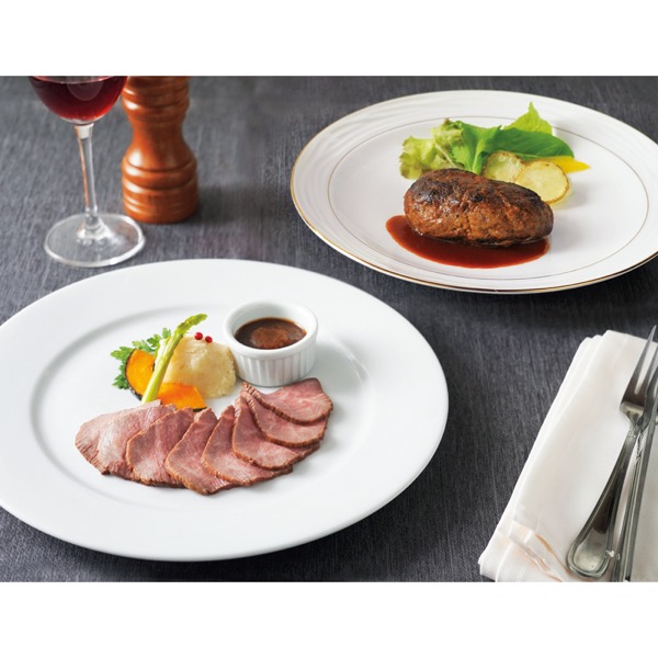 「ホテルオークラ」黒毛和牛のローストビーフとハンバーグ<産直・送料込み>