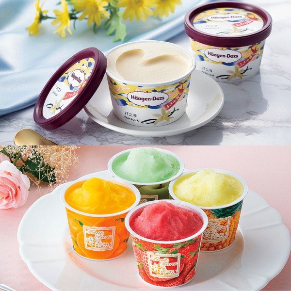 <12月以降お届け>「ハーゲンダッツ」&「フルーツティアラ」アイスセット<産直・送料込み>