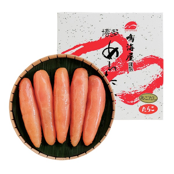 鳴海屋 あごだし味たらこ(無着色)木樽入り<冷蔵便>